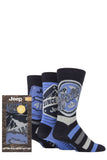 Mens 3 Pair Jeep Logo Gift Box Socks