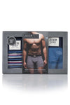 Mens 2 Pair Jeep Spirit Cotton Rich Fitted Trunks Gift Box