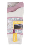 Ladies 2 Pair Jeep Fair Isle Jacquard Socks