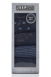 Mens 5 Pair Jeep Spirit Stars and Stripes Cotton Socks Gift Box