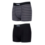 JM891 MEN'S BAMBOO FITTED STRIPED TRUNKS