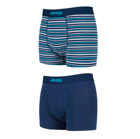 JM925 MEN'S BAMBOO FITTED STRIPED TRUNKS